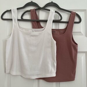 Old Navy Cropped Rib-Knit Tanks